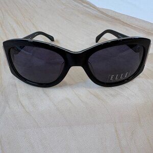 NEW ELLE EL 18865 COLOR-BK BLACK/WHITE AUTHENTIC FRAMED SUNGLASSES 56-19